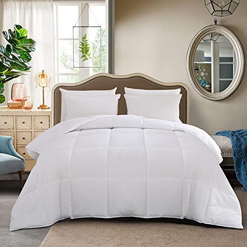 LESNNCIER King Down Alternative Comforter Duvet Insert All Seasons Plush Microfiber Fill Goose Down Alternative Comforter Machine Washabl