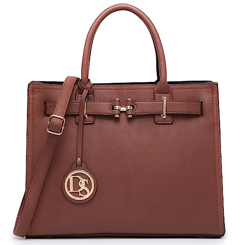 Dasein Women Satchel Purses Handbags Belted Tophandle Work Tote Shoulder Bags with Long Strap