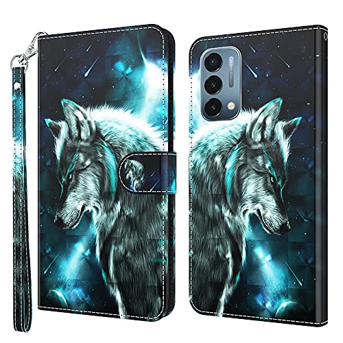 ALILANG Phone Case for OnePlus Nord N200 5G Case Premium Flip Magnetic Closure Stand Function Card Holder PU Leather Cover for 1 Nord N200 5G Wallet CaseBlue Butterfly