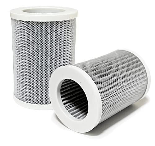 Nispira 3in1 True HEPA with Activated Carbon Replacement Filters Compatible with Pure Enrichment Purezone Portable Mini Air Purifier PEPERSAP 2 Packs