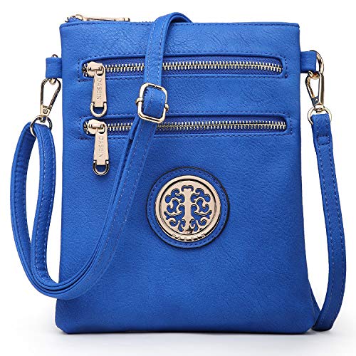 Dasein Women Small Crossbody Bag Lightweight Over Shoulder Purse with Triple Zipper Pocket Fashion Handbag