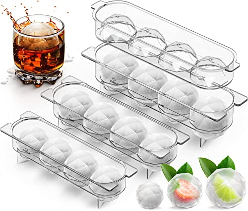 Sorbus Ice Ball Mold Maker  Round Ice Cube Tray with 3D Geometric Design  Sphere Shape Iceball Shaper for Freezer  Great for Whiskey Bourbon Cocktails  Drinks