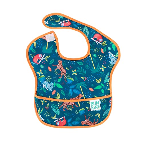 Bumkins SuperBib Baby Bib Waterproof Washable Fabric Fits Babies and Toddlers 624 Months  Always Hungry XOXO Hearts 3Pack