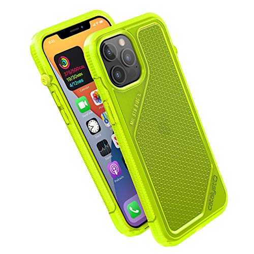 Vibe Series Case Designed for iPhone 12 Pro Max Patented Rotating Mute Switch 10ft Drop Proof Compatible with MagSafe Crux Accessories Attachment System by Catalyst  Army Green