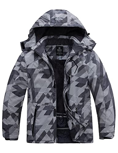 Wantdo Men39s Plus Size Waterproof Ski Jacket BigTall Warm Winter Hooded Coat Snow Mountain Windbreaker