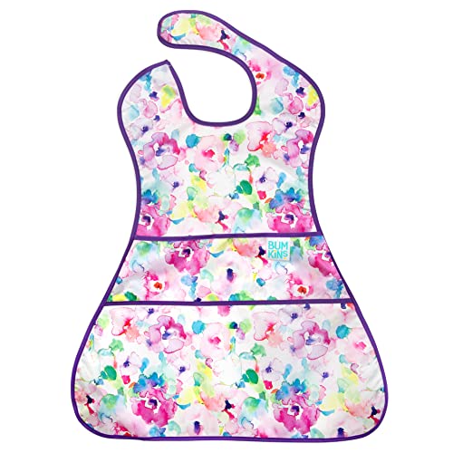 Bumkins SuperBib Baby Bib Waterproof Washable Fabric Fits Babies and Toddlers 624 Months  Always Hungry XOXO Hearts 3Pack