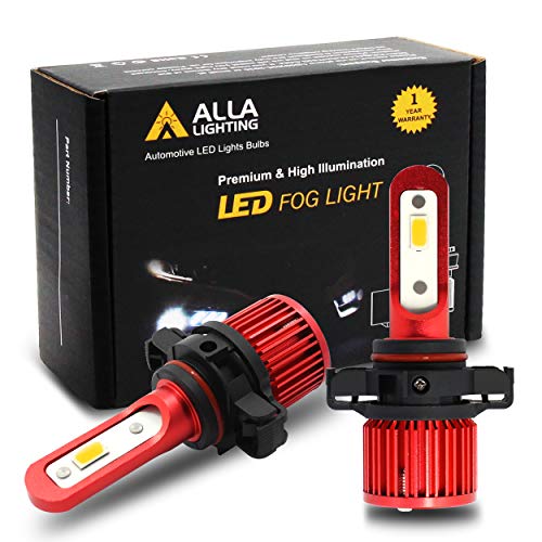 Alla Lighting 5200lm ALR 2504 PSX24W LED Fog Lights Bulbs 12276 3000K Amber Yellow Xtreme Super Bright Bulb Upgrade for Cars Trucks