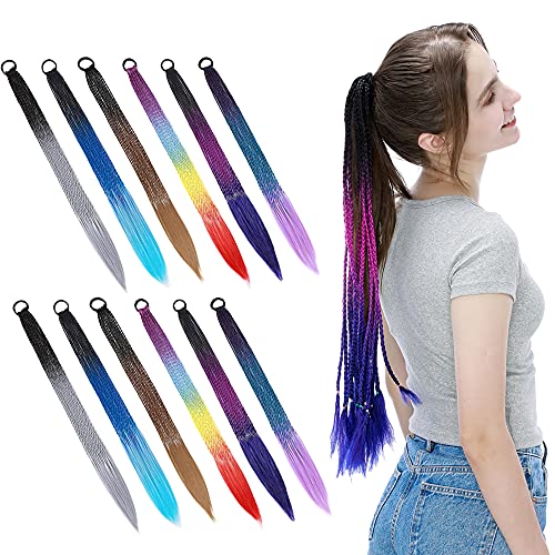 Ombre Senegalese Twist Crochet Hair Ponytail Small Senegalese Micro Twist Crochet Hair Braids Dreadlock Pony Tail HipHop Braiding Hair Extension 12StrandsPack 24In 2packsBlackBlueYellowOrange