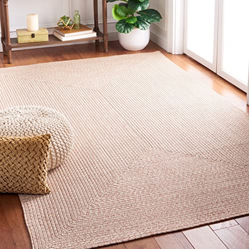 SAFAVIEH Braided Collection 539 x 839 GreyIvory BRA201F Handmade Farmhouse Living Room Dining Bedroom Area Rug