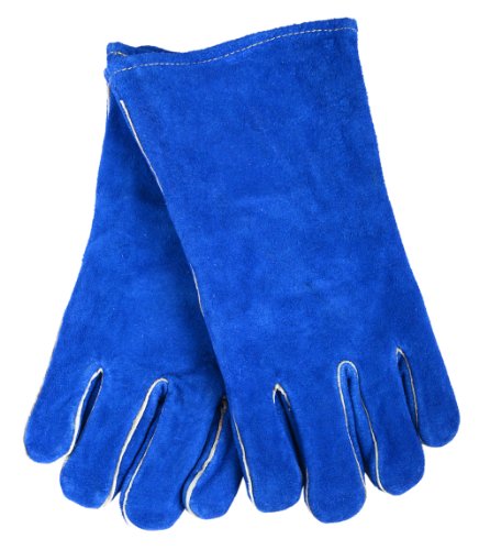 Forney 53423 Leather Extra Large BlueGold Welding Gloves for Men Heavy Duty