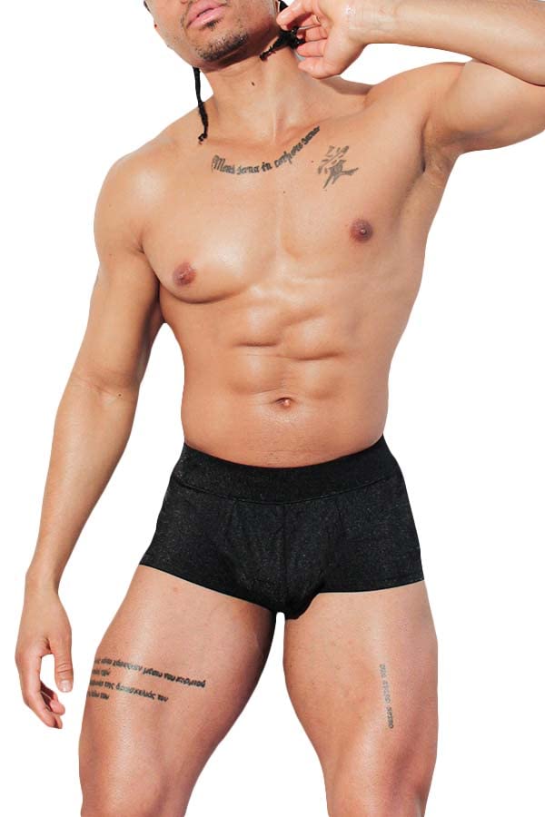 Mens JJ Malibu Brief Shorts with a Big Pouch and a Pattern Theyll Love