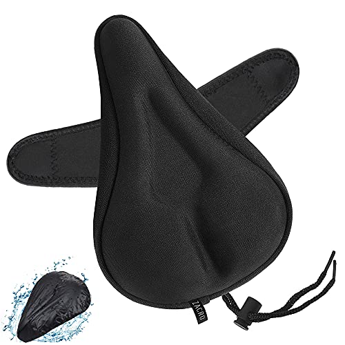 Zacro Bike Seat Cushion for Peloton 11 x 7in Soft Gel Padded Bike Seat Cover for Women Men Comfort Waterproof Seat Cover OutdoorIndoor Cycling