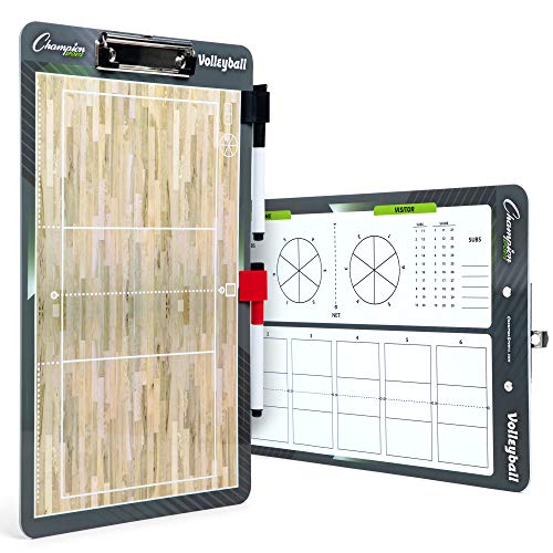 Champion Sports Large  XL Dry Erase Board For Coaching  Whiteboards for Strategizing Techniques Plays  2Sided Boards with Front Side Full Field  Backside Half Field and Lineup