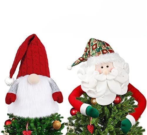 DFantiX Gnome Christmas Tree Topper  Santa Tree Topper Large Christmas Tree Topper Santa Hugger Xmas Christmas Tree Decorations Party Home Decor