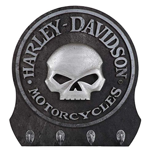 Key Holder with Willie G Skull Modelled 3D Sculpture Textured HarleyDavidson HDL15313