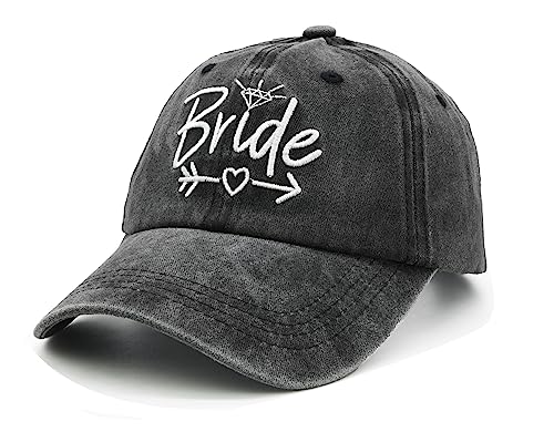 LOKIDVE Women39s Bride Hat Embroidered Distressed Tribe Baseball Cap for Wedding Party