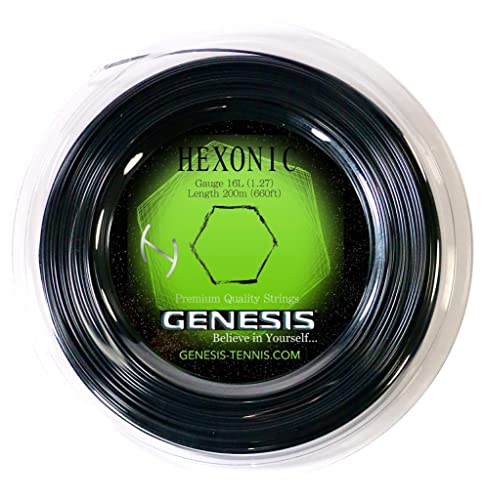 Black 16L127mm Genesis 660Foot Hexonic Tennis Racket Reel Set