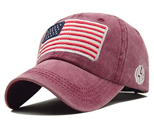 LOKIDVE Men39s USA American Flag Baseball Cap Embroidered Polo Style Military Army Trucker Hat