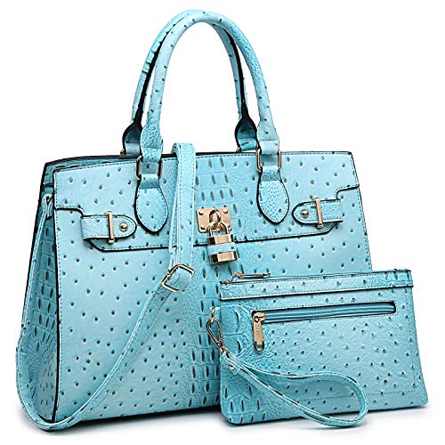 Dasein Women Handbags and Purses Ladies Shoulder Bag Top Handle Satchel Tote Work Bag with Matching Clutch