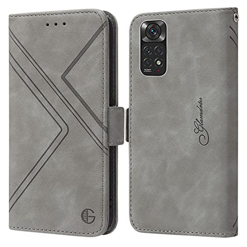 ALILANG Case for Xiaomi Redmi Note 11 4G Wallet Case with RFID Blocking Credit Card Holder Stand Magnetic Flip Book PU Leather Cover Case for Redmi Note 11 4G Phone CaseBlack