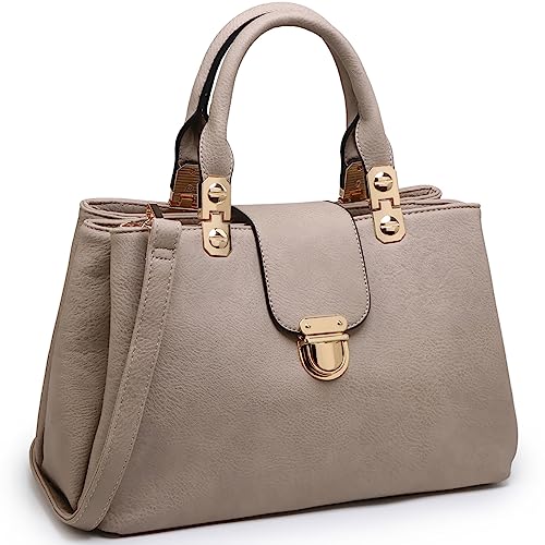 Dasein Ladies Vegan Leather TopHandle Satchel Bag for Everyday Use