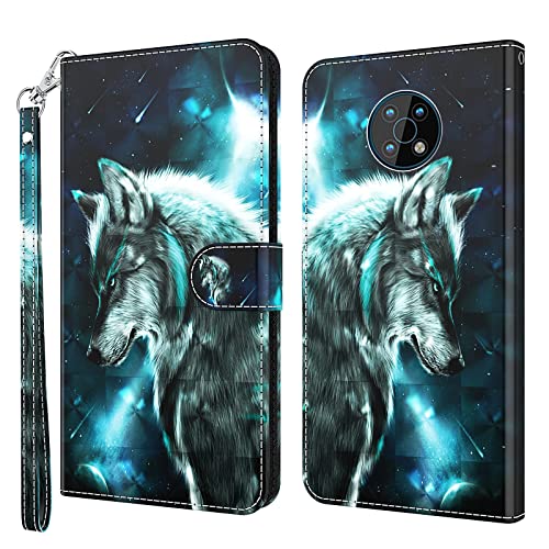 ALILANG Phone Case for Nokia G50 Case Premium Flip Magnetic Closure Stand Function Card Holder PU Leather Cover for Nokia G50 Wallet CaseBlue Butterfly