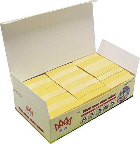 4A Sticky Notes1 12 x 2 InchesSmall SizeThe Adhesive On Shorter SideCanary YellowSelfStick Notes100 SheetsPad24 PadsBox4A 301x24Y