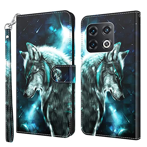 ALILANG Phone Case for OnePlus 10 Pro 5G Case Premium Flip Magnetic Closure Stand Function Card Holder PU Leather Cover for 1 10 Pro Wallet CaseBlue Butterfly