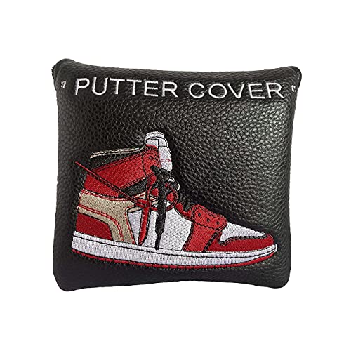 YOPRAL Golf Mallet Putter Headcover Red Air Sport Shoe Magnetic Square Mallet Club Head Cover