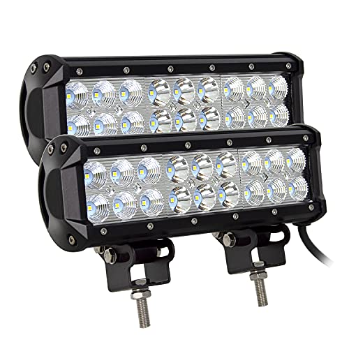 AUXTINGS 2 Piece 7 inch 36W Flood Led Light Bar Off Road Worklamp Driving Lamp for Jeep ATV SUV Mine Boat Off Road