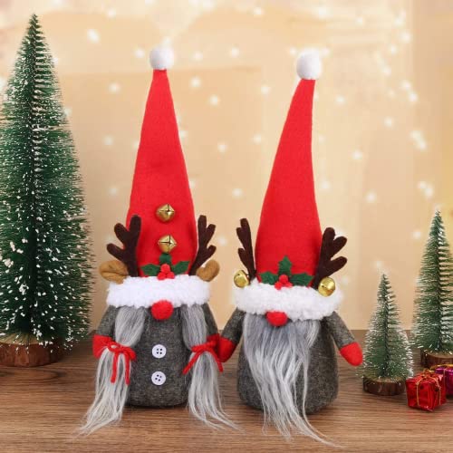 DFantiX 2Pack Sequin Christmas Gnomes Plush with LED Lighting Beard Handmade Swedish Tomte Santa Scandinavian Figurine Nordic Plush Elf Doll Gnome Ornaments Christmas Decorations Home Decor