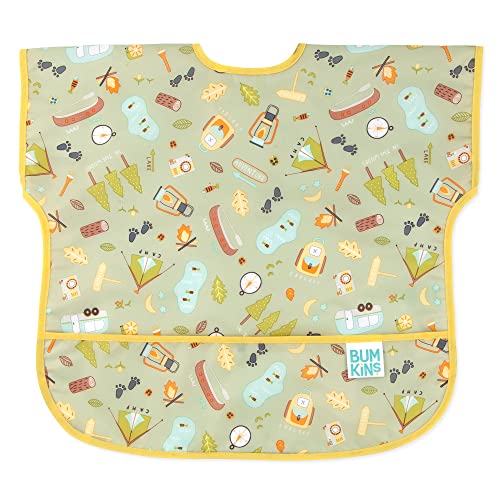 Bumkins Junior Bib Short Sleeve Toddler Bib Smock for Kids 13 Years Waterproof Fabric