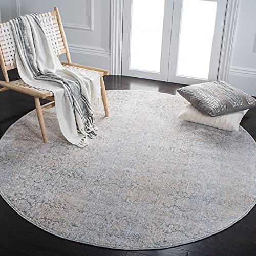 SAFAVIEH Webster Collection 2396 x 1039 GreyBeige WBS312G Distressed Premium Viscose Runner Rug