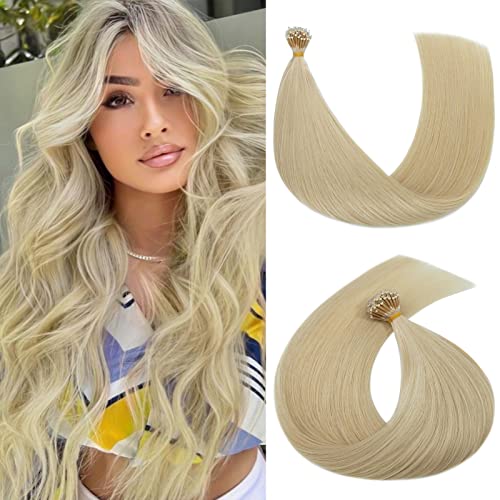 Snoilite Nano Tip Hair Extensions Human Hair Nano Ring Hair Extension PreBonded Nano Bead Remy Human Hair Extensions Micro Beads Hairpiece for Women 50g 50strands 16inch 04 Medium Brown