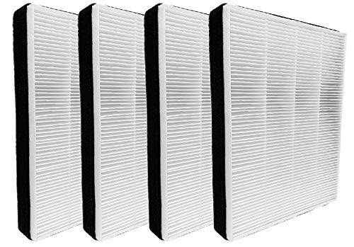 Nispira F2 True HEPA Filter Replacement Compatible with Filtrete Room Air Purifier FAPC02WAG2 FAPC03BAG2 FAPT03BAG2 2 Packs