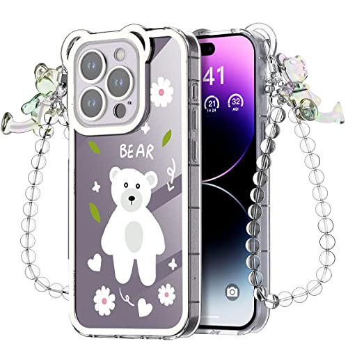 AICase for iPhone 14 Case for Women Glitter with Rhinestone Bling Diamond Girly Sparkle Cute Clear Phone Case for iPhone 14 Luxury Pretty Fashion Protective Case for Girls