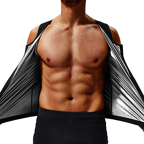 FeelinGirl Sauna Suit for WomenMen Sauna Vest for Women Plus Size with Zipper Neoprene Waist Trainer Vest Sauna Jacket