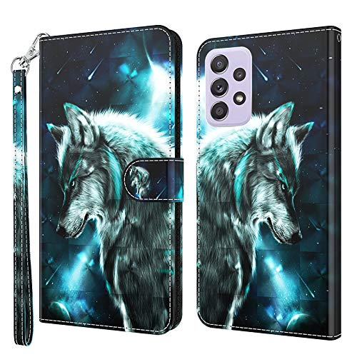 ALILANG Phone Case for Samsung Galaxy A53 5G Case Premium Flip Magnetic Closure Stand Function Card Holder PU Leather Cover for Samsung A53 5G Wallet CaseBlue Butterfly