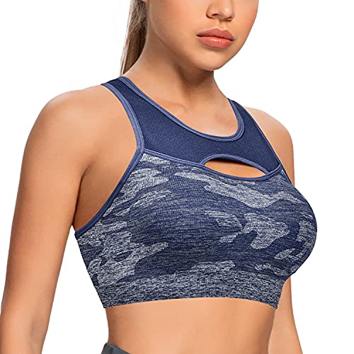 Wingslove Womens Mid Impact Sports Bra Removable Padded Wireless Bra Racerback Yoga Fitness Workout Bra 12pack