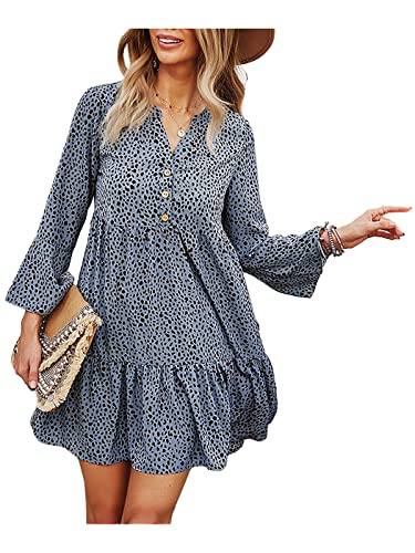 AnnaKaci Women Dress Casual Loose Flowy Swing Shift Dresses