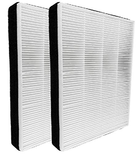 Nispira F2 True HEPA Filter Replacement Compatible with Filtrete Room Air Purifier FAPC02WAG2 FAPC03BAG2 FAPT03BAG2 2 Packs