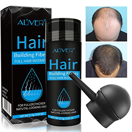 Hair Building Fibers Spray Pump 2in1 Kit Set Black Premium Hair Building FormulationNatural Hair Loss Concealer For Men and Women097 OZ