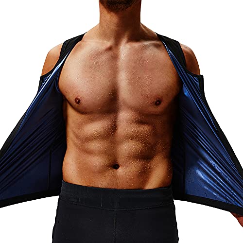 FeelinGirl Sauna Suit for WomenMen Sauna Vest for Women Plus Size with Zipper Neoprene Waist Trainer Vest Sauna Jacket