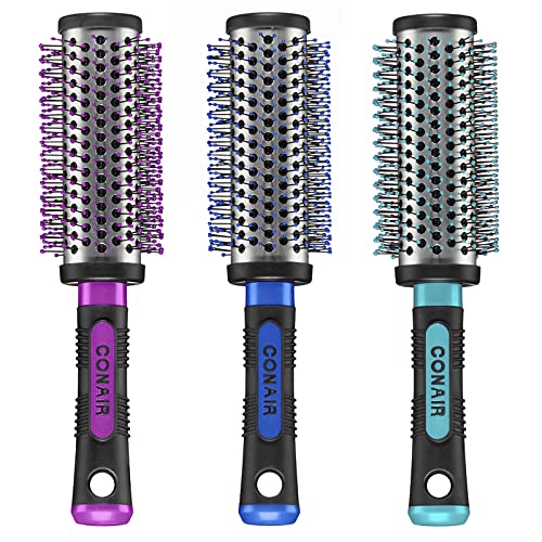 Conair Salon Results Hairbrush 1 Travel Hairbrush and 1 FullSized Brush Included Hairbrushes for Women and Men Color May Vary 2 Pack