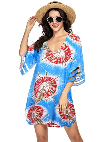 Ekouaer Women39s Swim Cover Ups for Beach Swimwear Summer Casual Loose Sun Dress