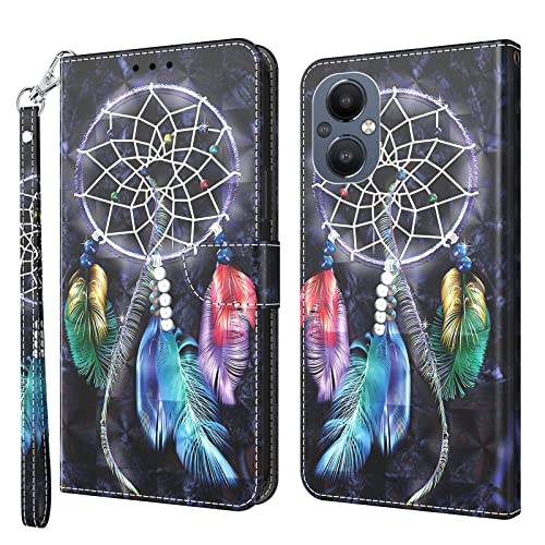 ALILANG Phone Case for Oppo A96 5G Oppo Reno 7Z OnePlus Nord N20 5G Case Magnetic Stand Flip PU Leather Cover with Card Holder Protective Shockproof for Oppo A96 5G Wallet CaseCat