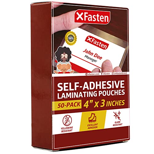 XFasten SelfSealing Laminating Pouches Business Card Size 95 Mil and Hard Self Laminating Business Cards Pouch Pack of 25