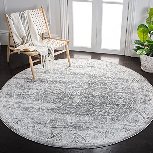 SAFAVIEH Isabella Collection 2392 x 439 Light GreyCream ISA912F Oriental NonShedding Entryway Living Room Foyer Bedroom Kitchen Accent Rug