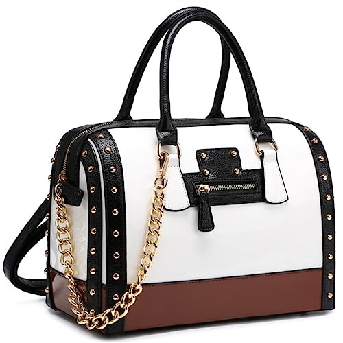 Shiny Patent Faux Leather Handbags Barrel Top Handle Satchel Bag Shoulder Bag for Women