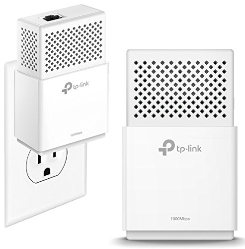 Gigabit Port PlugPlay Energy Saving Ethernet Over Power Ideal for Smart TV Online Gaming and More with the TPLink AV1000 Powerline Ethernet Adapter TLPA7010 KIT